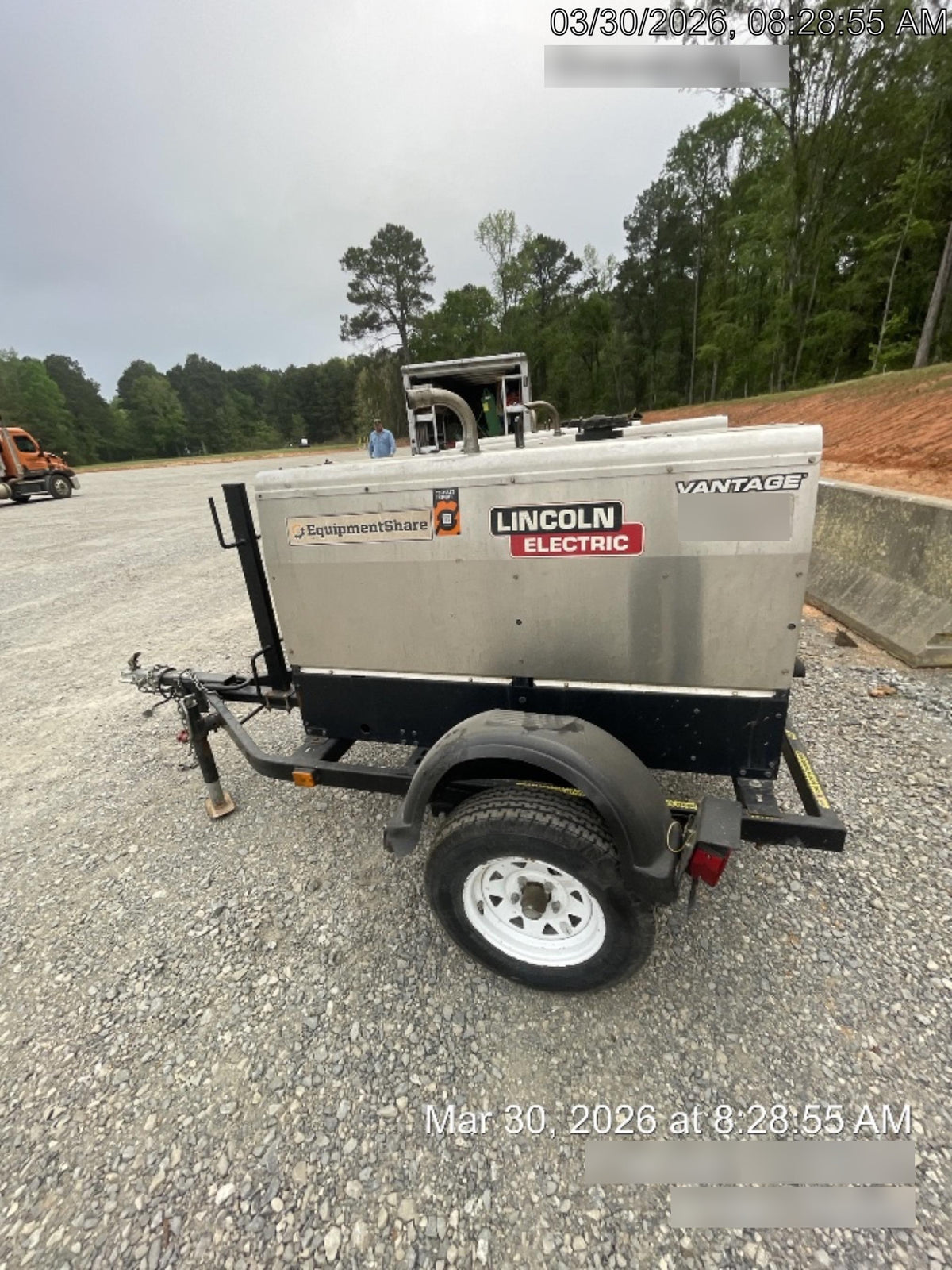 2018 Lincoln Electric Vantage 322 Lincoln Vantage 322 Welder Ready Pak 3 - Vantage 322, Trailer, Fender and light kit, Cable rack