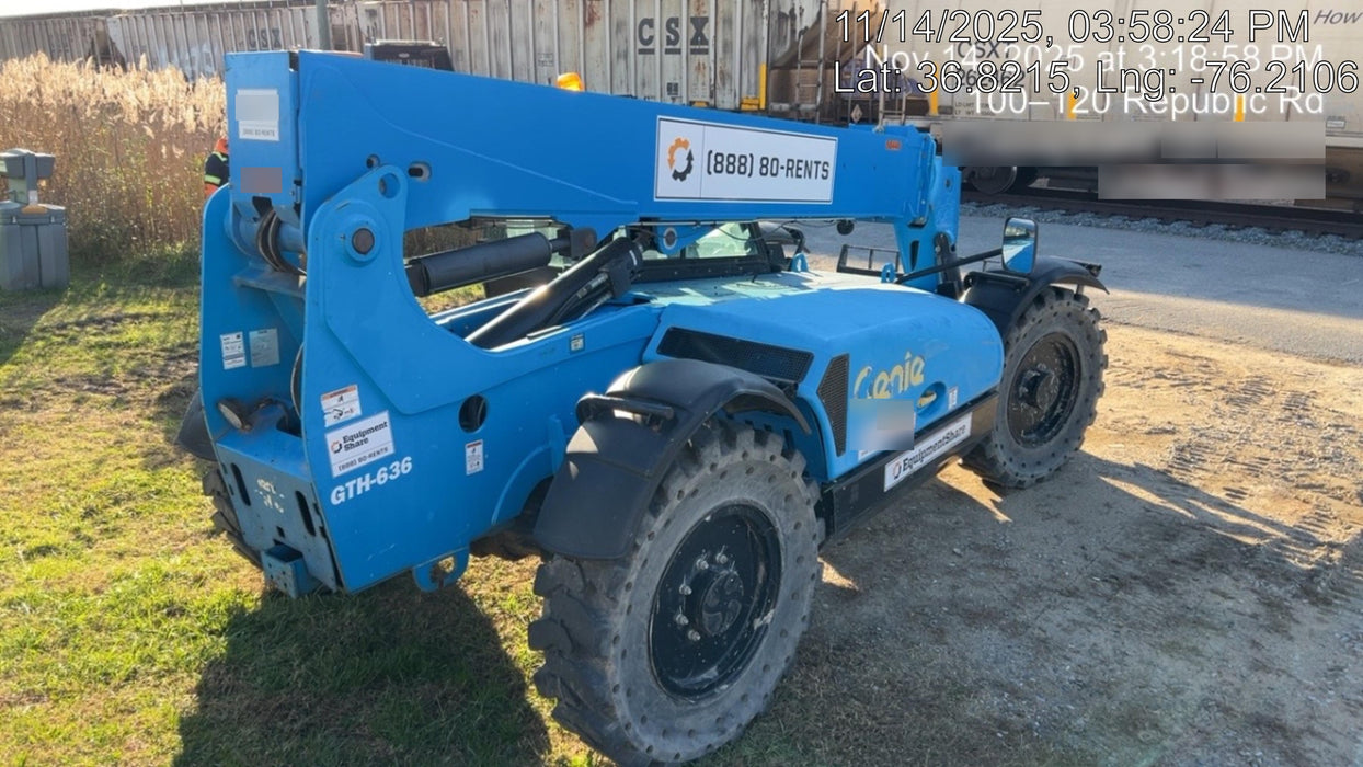 2020 Genie GTH-636 Cab/Heat/Air, Solid Tires, Work Lights, Beacon, Aux Hydraulics, Back up Alarm