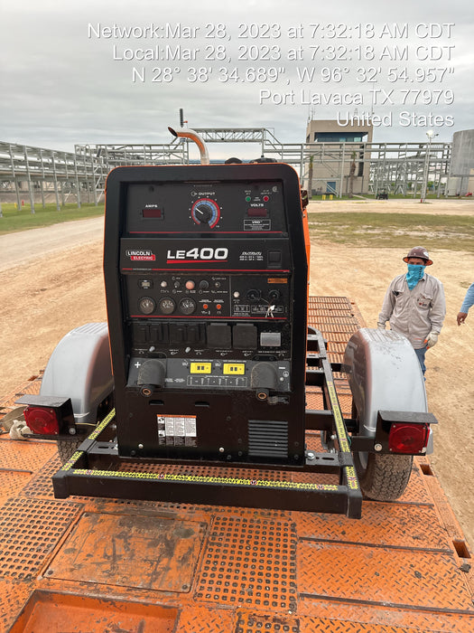 2022 Lincoln Electric LE400 Kubota V1505, Trlr, Cable Rack, Light Kit, ES Decals, T3