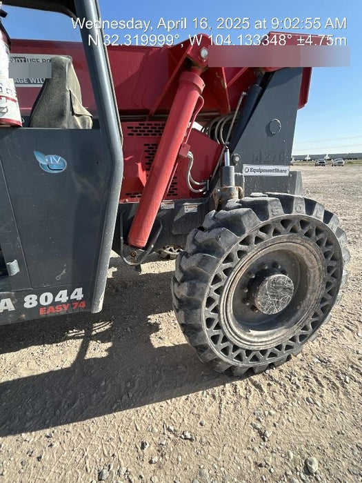 2019 Manitou MTA8044 MTA 8044 - 74 HP T4, Canopy, Worklights/Strobe, Beacon, 66" Carriage, 48" Forks, Solid Tires, Lift Hook, Aux Hydraulics
