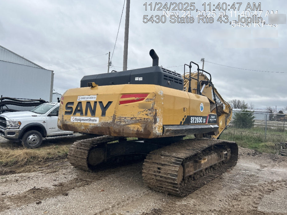 Sany SY265C Sany SY265 Tier 4 - Cab, Hydraulic  QC, 24" HD Bucket - Tooth, 36" HD Bucket - Tooth, 48" HD Bucket - Tooth, Hydraulic Thumb