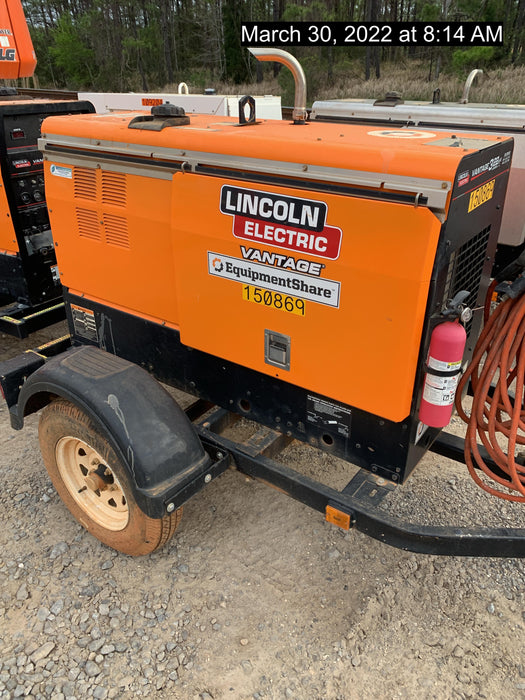 2021 Lincoln Electric Vantage 322 Vantage 322 Ready Pak 3 w/ Telematics & Decals, ORANGE (includes trailer, cable rack, fender light kit)