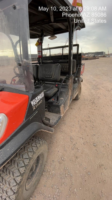 2022 Kubota RTV-X1140W-H Plastic Canopy, Windshield Acrylic Clear, LED Strobe Light, Wire Harness Kit, Back up Alarm