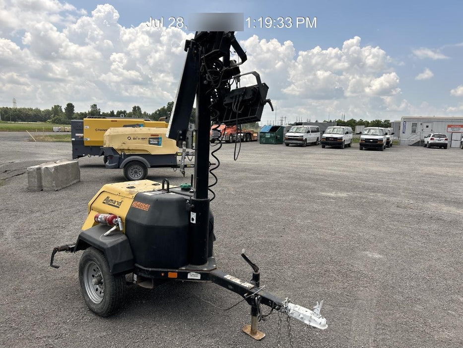 2022 Allmand NLV3GR (4) LED Light Fixture 350W, 23' Vertical Mast, 3kW Prime, Towable, ES Decals, T3