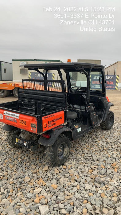 2019 Kubota RTV-X1140W-H 4wd Utility Cart, LED Strobe, Windshield Tempered Glass, Plastic Canopy, Wire Harness Kit, Backup Alarm