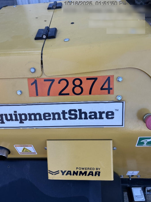 2021 Allmand NLV3GR (4) LED Light Fixture 350W, 23' Vertical Mast, 3kW Prime, Towable, Deep Sea L401, Leveling Jacks, Yanmar T4F 5.8hp