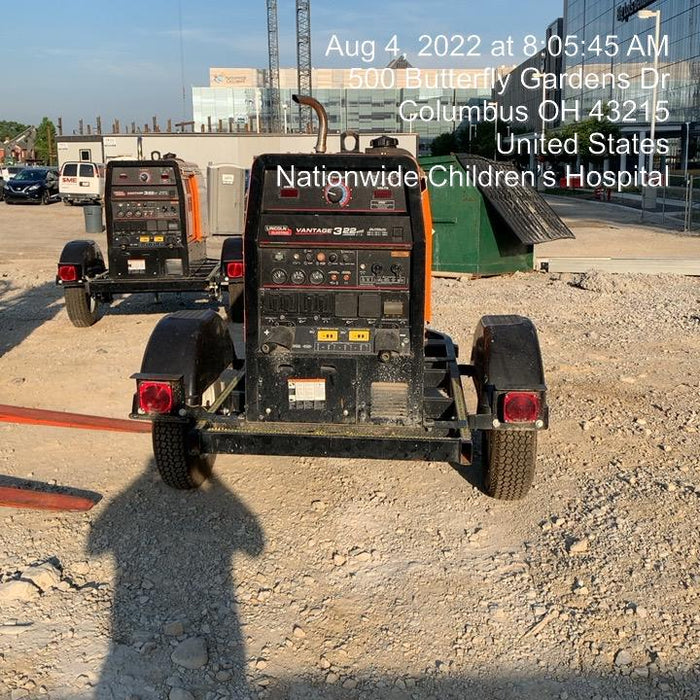 2021 Lincoln Electric Vantage 322 Vantage 322 Ready Pak 3 w/ Decals, ORANGE (includes trailer, cable rack, fender light kit) NO Telematics