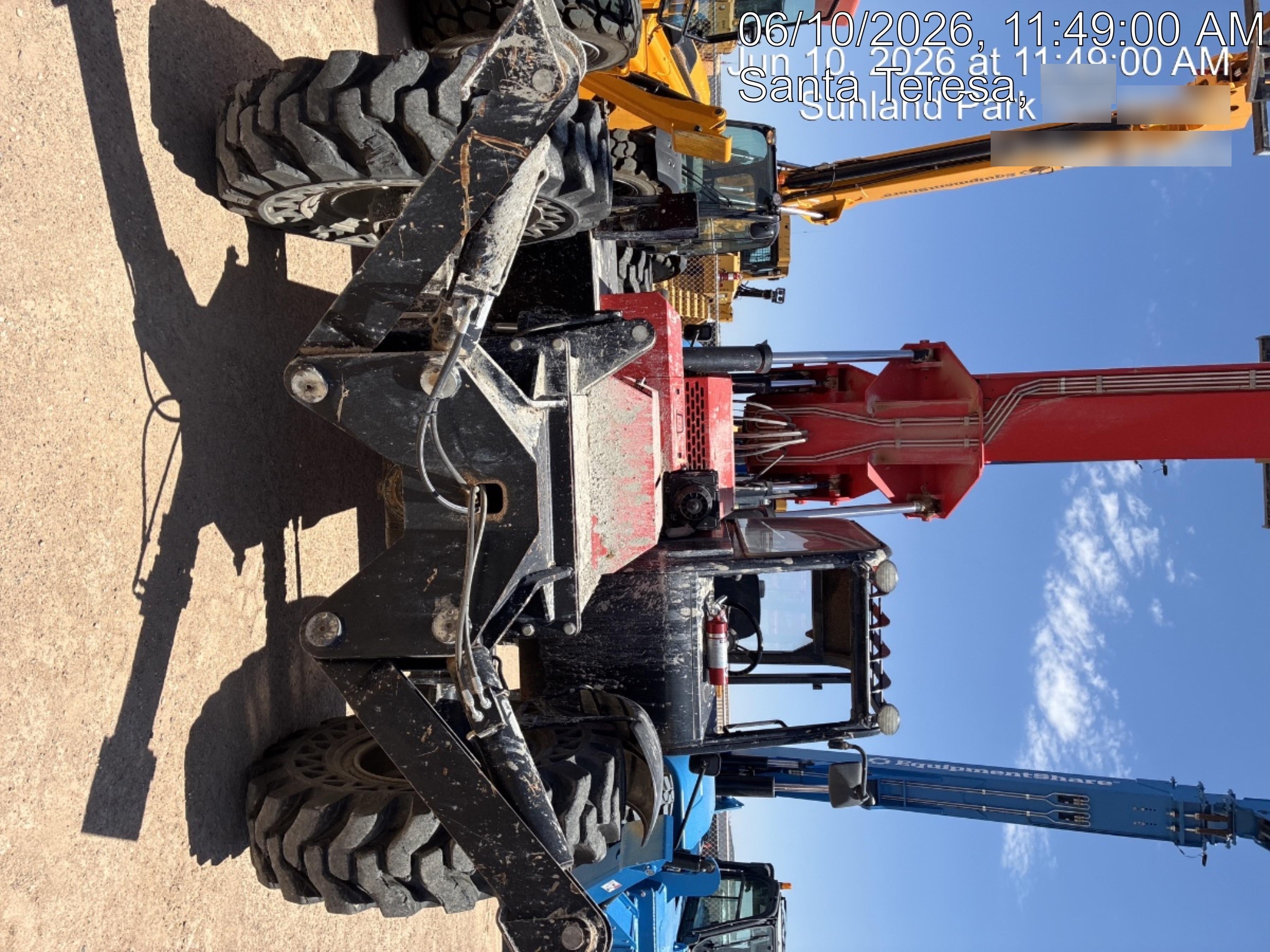 2019 Manitou MTA10055 Canopy, 120 HP, Solid Tires, Work Lights, Lift Hook, Auxiliary Hydraulics 66" Carriage and 60" Forks
