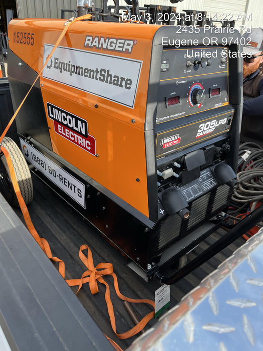 2021 Lincoln Electric Ranger 305 LPG LPG One-Pak (includes undercarriage, tank holder & tank strap) ORANGE