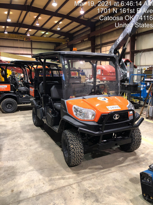 2021 Kubota RTV-X1140W-H Plastic Canopy, Windshield Acrylic Clear, LED Strobe Light, Wire Harness Kit, Back up Alarm
