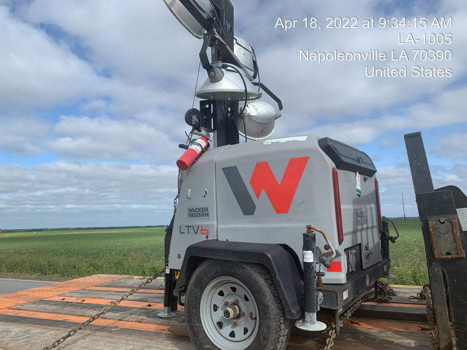 2019 Wacker Neuson LTV6L-MH Wacker Neuson LTV6L Mobile Light Tower w/Fuel Level Sensor Installed
