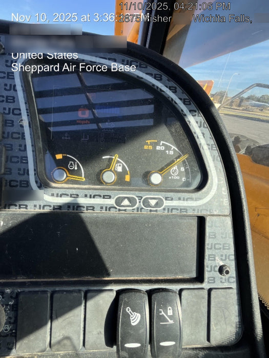 2019 JCB 512-56 109 HP w/Open ROPS, Beacon, Aux Hydraulics, Worklights, Solid Tires 60" Carriage/Forks