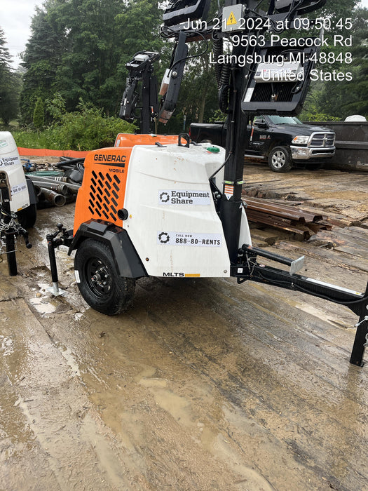 2024 Generac MLT2 Diesel, Flex Switch 120V Input, Powerzone Controller, 
(4) 320W LED Lights, 4kW Generator, 39.9 Gal Fuel Tank, 2" Ball, T3