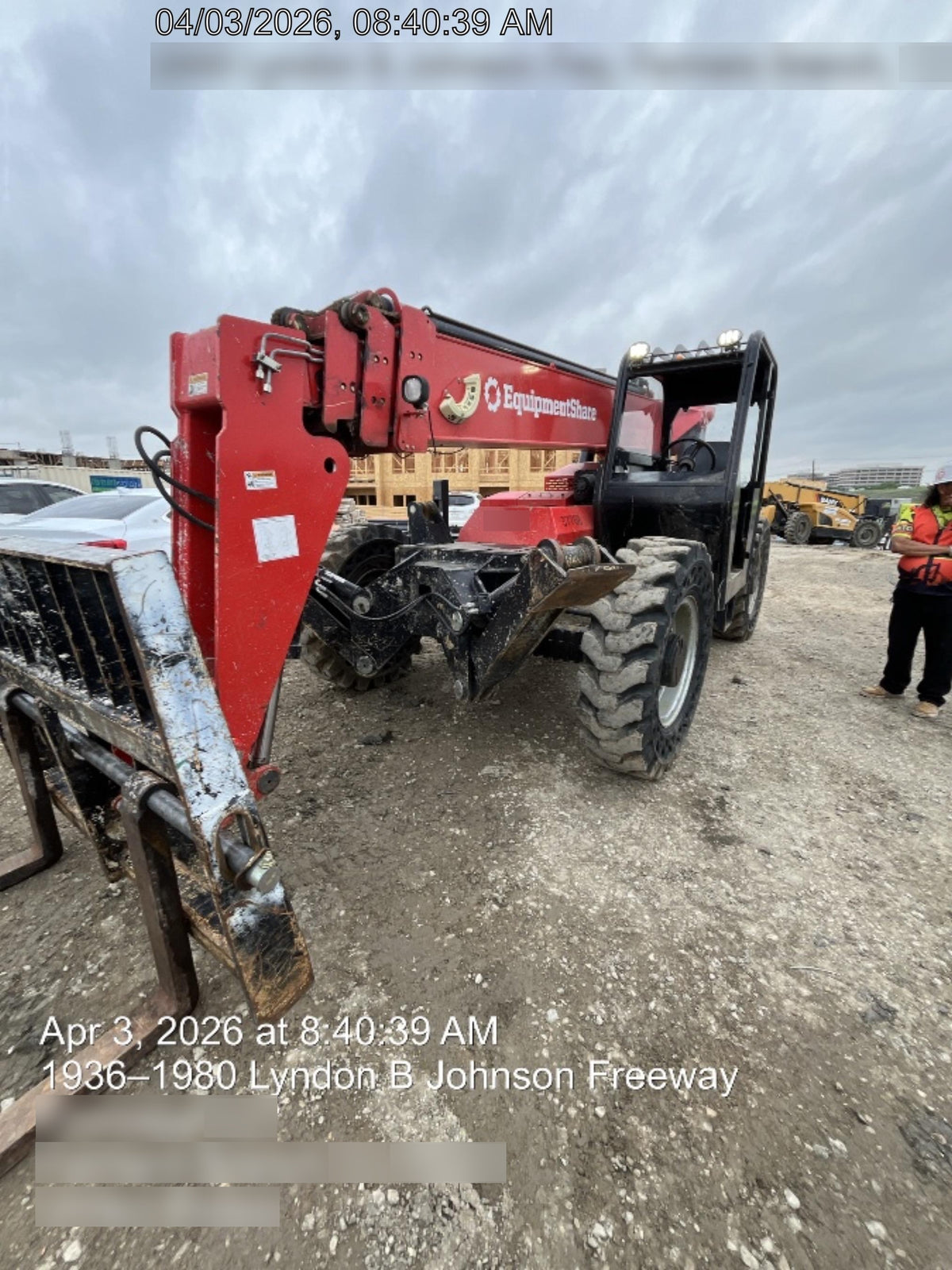 2019 Manitou MTA10055 Canopy, 120 HP, Solid Tires, Work Lights, Lift Hook, Auxiliary Hydraulics 66" Carriage and 60" Forks