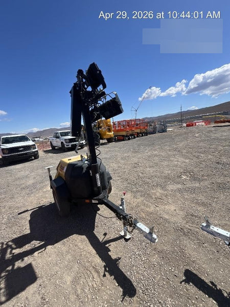 2022 Allmand NLV3GR (4) LED Light Fixture 350W, 23' Vertical Mast, 3kW Prime, Towable, Deep Sea L401, Leveling Jacks, Yanmar T4F 5.8hp