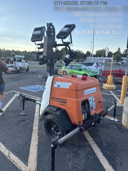 2023 Generac MLT2 Diesel, Flex Switch 120V Input, Powerzone Controller, 
(4) 320W LED Lights, 4kW Generator, 39.9 Gal Fuel Tank, 2" Ball, T3