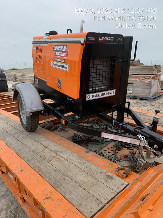 2022 Lincoln Electric LE400 Kubota V1505, Trlr, Cable Rack, Light Kit, ES Decals, T3