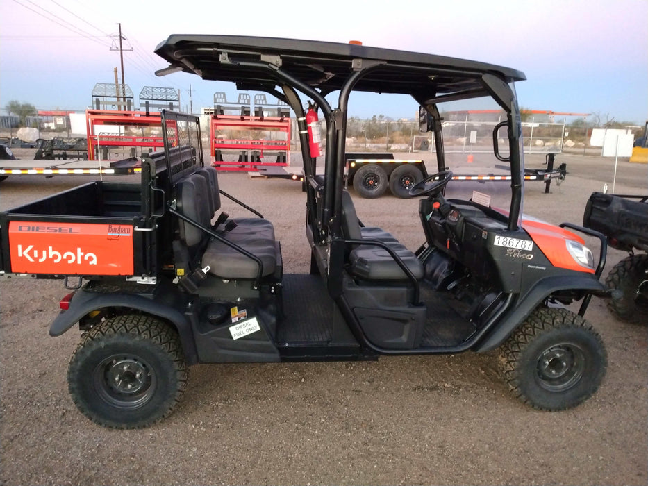 2021 Kubota RTV-X1140W-H Plastic Canopy, Windshield Acrylic Clear, LED Strobe Light, Wire Harness Kit, Back up Alarm