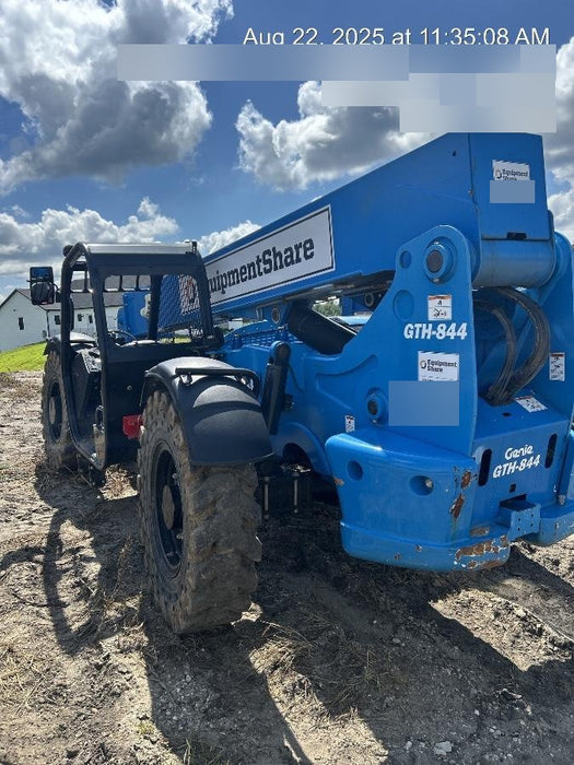 2019 Genie GTH-844 Canopy, Solid RT Tires, LED Work Lights, Beacon 60" QA Carriage, 48" Forks