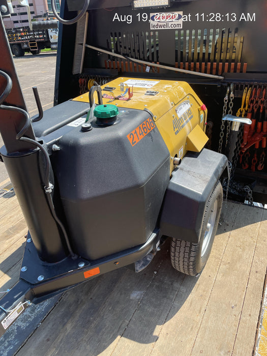 2022 Allmand NLV3GR (4) LED Light Fixture 350W, 23' Vertical Mast, 3kW Prime, Towable, Deep Sea L401, Leveling Jacks, Yanmar T4F 5.8hp