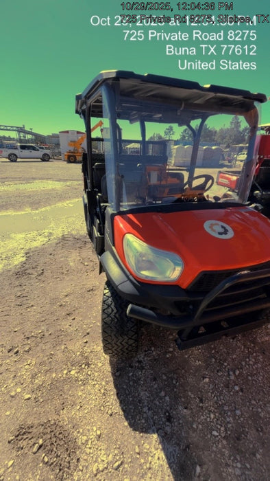 2022 Kubota RTV-X1140W-H Plastic Canopy, Windshield Acrylic Clear, LED Strobe Light, Wire Harness Kit, Back up Alarm