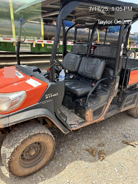 2022 Kubota RTV-X1140W-H Plastic Canopy, Windshield Acrylic Clear, LED Strobe Light, Wire Harness Kit, Back up Alarm