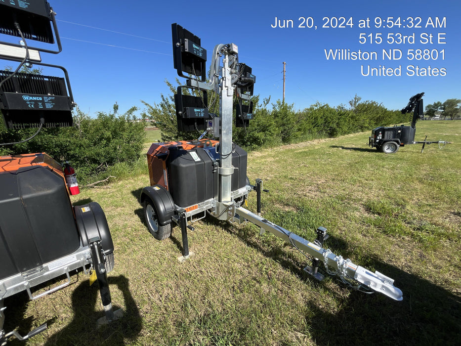 2024 Wanco WLTT-4MM4K Diesel, Deep Sea Controller, Shore Power Plug, Auto Start, (4) 350W LED Floodlights, 4kW Generator, 60 Gal Fuel Tank, 2" Ball, T3