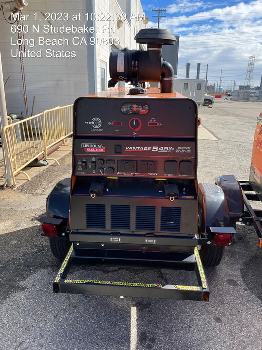 2021 Lincoln Electric Vantage 549X Ready Pak 3, ORANGE (includes trailer, cable rack, fender light kit)