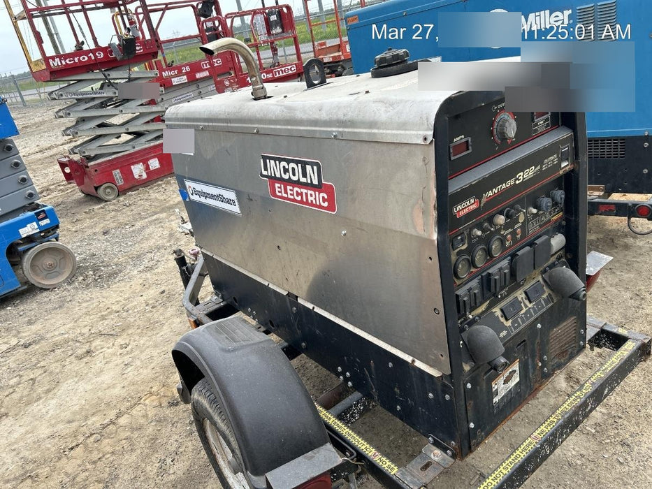 2019 Lincoln Electric Vantage 322 Lincoln Vantage 322 Welder w/Trailer, Light Kit, Cable Rack