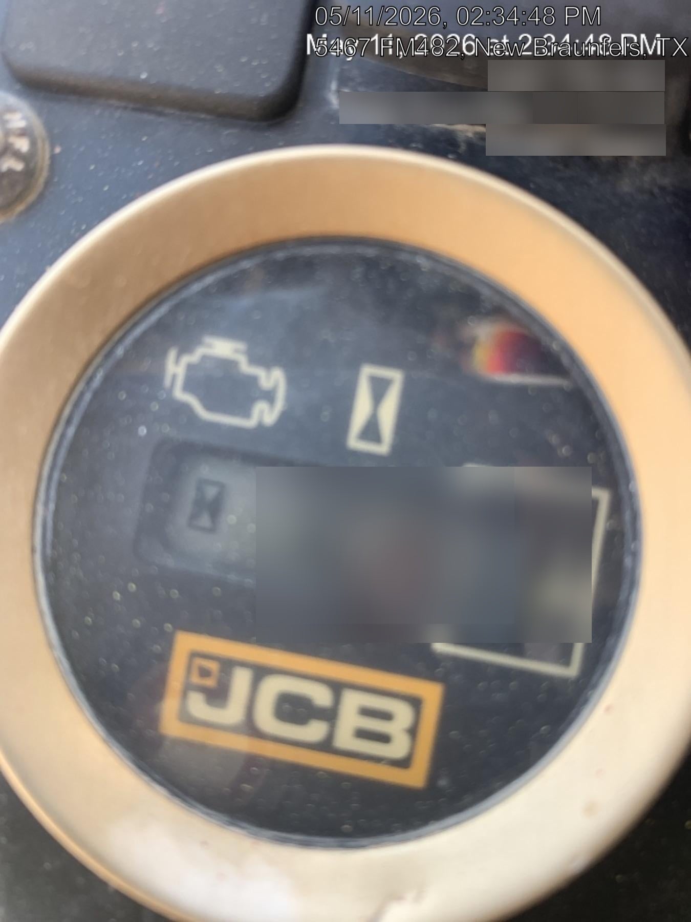 2019 JCB 510-56 74 HP w/Open ROPS, Beacon, Aux Hydraulics, Worklights, Solid Tires w/60" Carriage/Forks