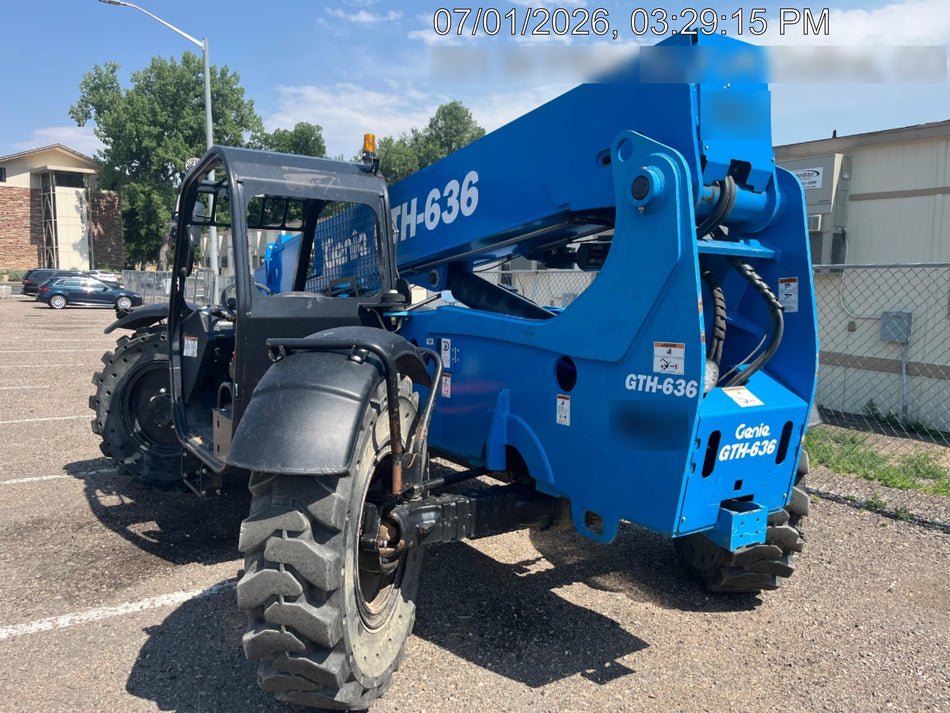 2018 Genie GTH-636 Genie GTH-636 w/Open ROPS, Solid Tires, beacon/work lights, 48" carriage/forks