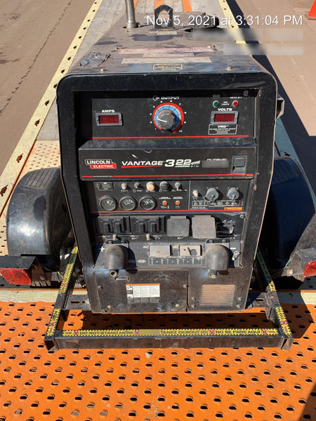 2019 Lincoln Electric Vantage 322 Lincoln Vantage 322 Welder w/Trailer, Light Kit, Cable Rack