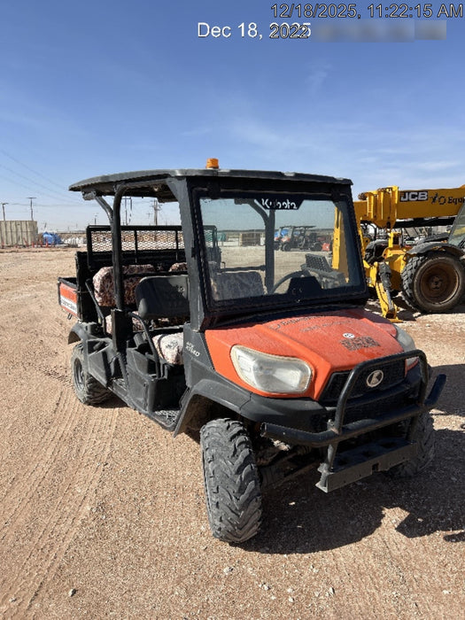 2019 Kubota RTV-X1140W-H 4wd Utility Cart, LED Strobe, Windshield Tempered Glass, Plastic Canopy, Wire Harness Kit, Backup Alarm