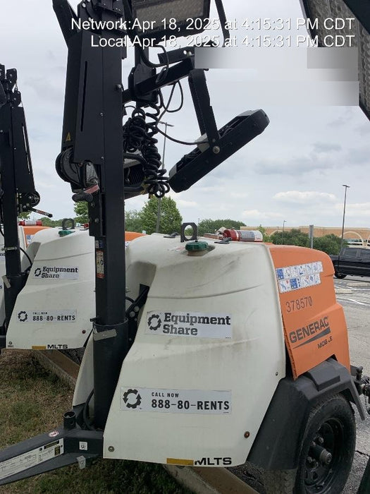 2023 Generac MLT2 Diesel, Flex Switch 120V Input, Powerzone Controller, 
(4) 320W LED Lights, 4kW Generator, 39.9 Gal Fuel Tank, 2" Ball, T3