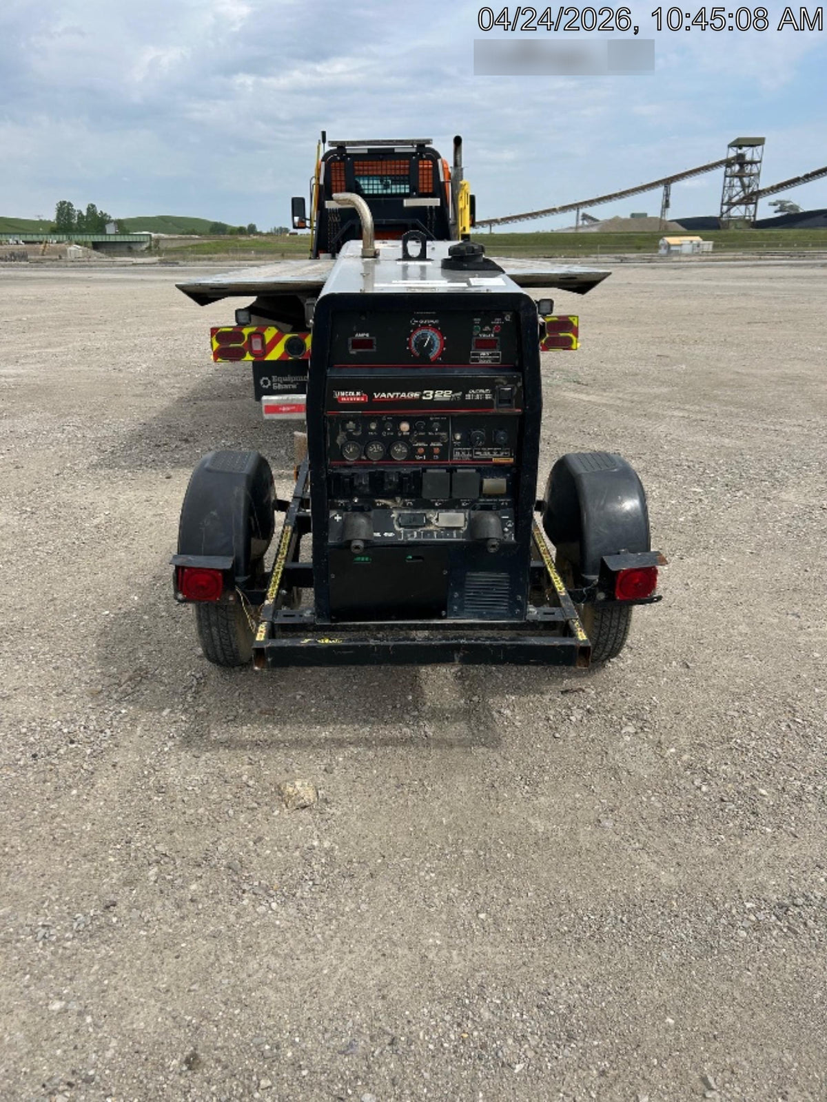 2019 Lincoln Electric Vantage 322 Ready-Pak 3, Two Wheel Trailer, Fender and Light Kit, Cable Rack
