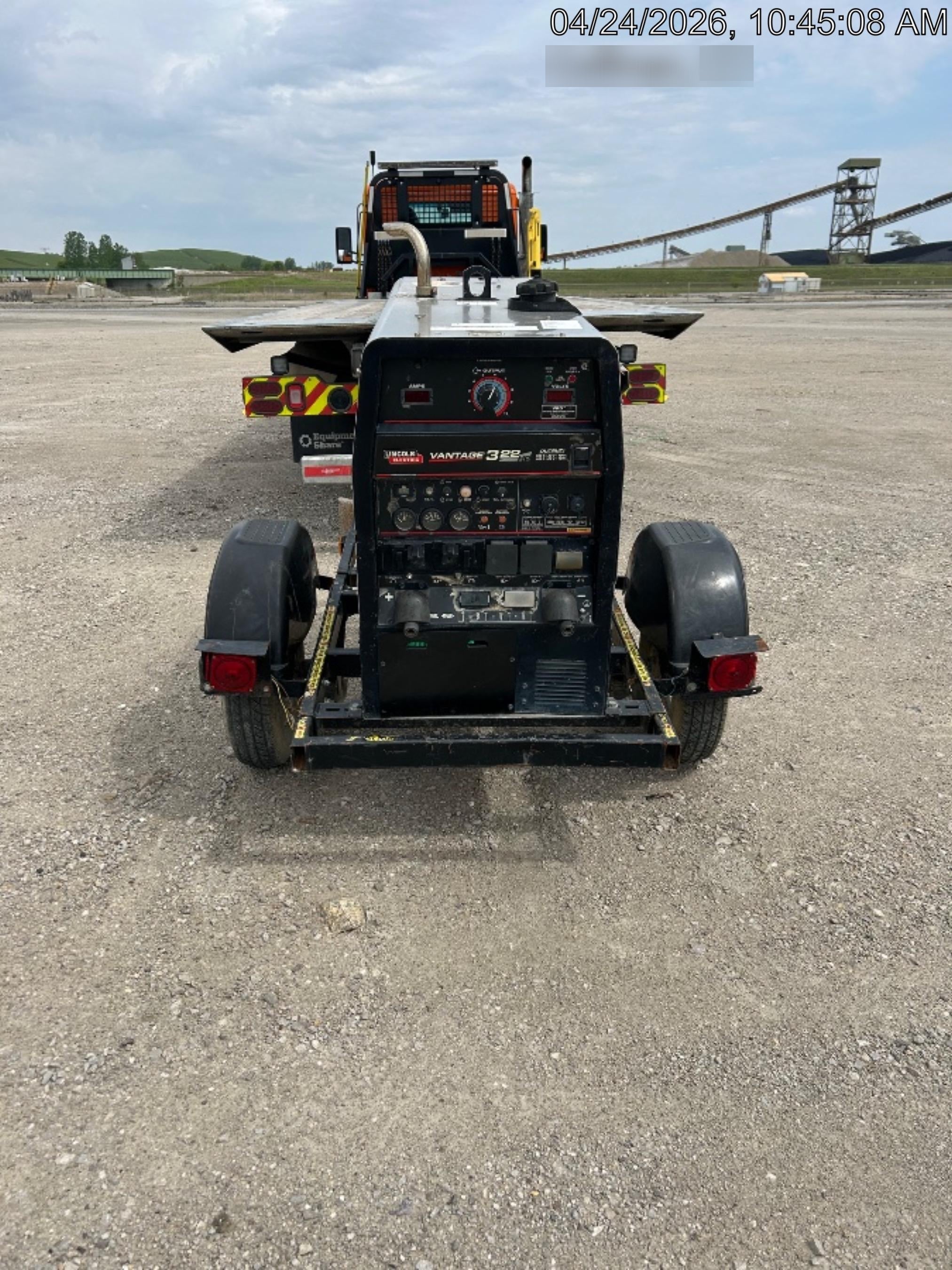 2019 Lincoln Electric Vantage 322 Ready-Pak 3, Two Wheel Trailer, Fender and Light Kit, Cable Rack