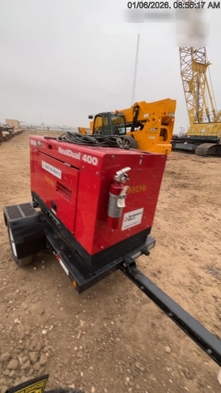 2022 Shindaiwa DGW400MDL Kubota D902 Engine, 23 HP, Dual Op Welder, Wire, Arc, Droop Stick, Tig, and CC Stick Functionality, Simulphase, 3 Phase and 1 Phase Gen Output, Single Axle NB Trlr, Slr Trckl Chrg 12V 12W, Fire Ext