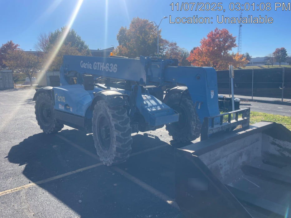 2018 Genie GTH-636 Genie GTH-636 w/Open ROPS, Work Lights, Solid Tires, RH Cab Mesh, Beacon, 48" Carriage and Forks