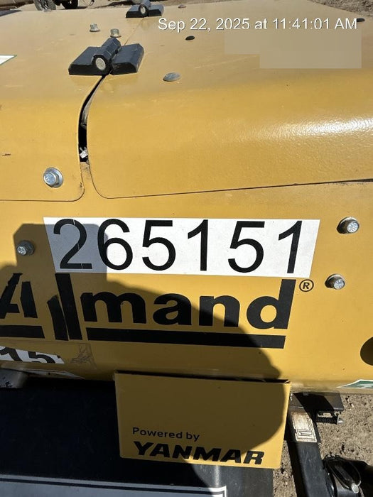 2022 Allmand NLV3GR (4) LED Light Fixture 350W, 23' Vertical Mast, 3kW Prime, Towable, ES Decals, T3