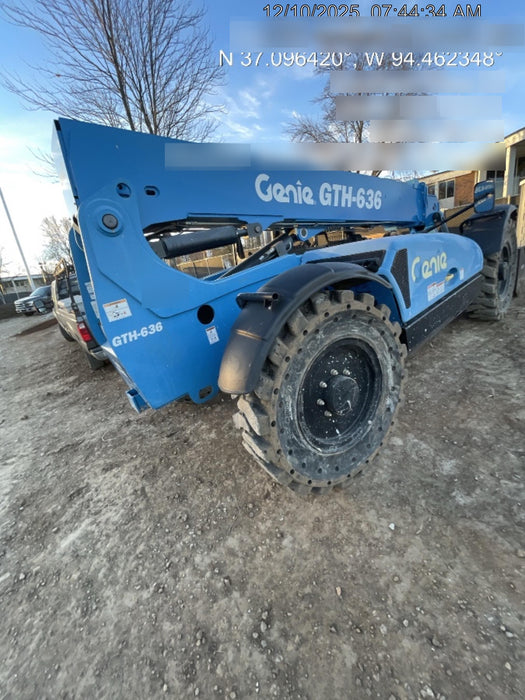 2018 Genie GTH-636 Genie GTH-636 w/Open ROPS, Work Lights, Solid Tires, RH Cab Mesh, Beacon, 48" Carriage and Forks