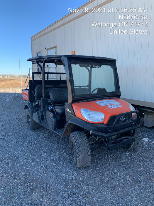2019 Kubota RTV-X1140W-H 4wd Utility Cart, LED Strobe, Windshield Tempered Glass, Plastic Canopy, Wire Harness Kit, Backup Alarm