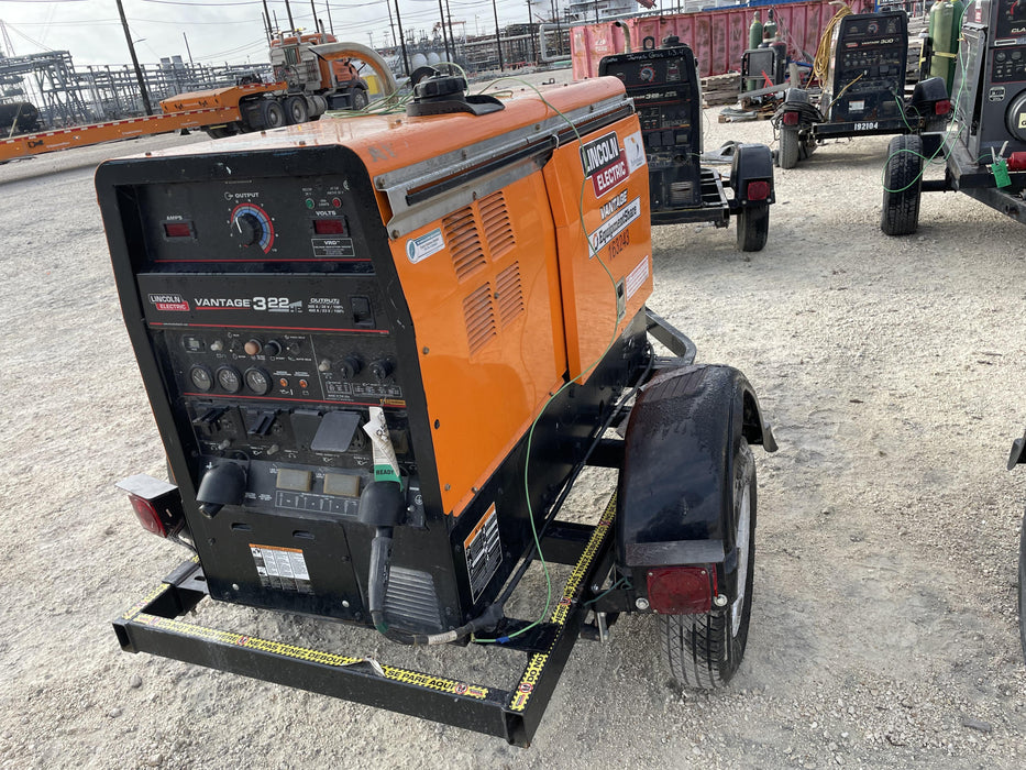 2021 Lincoln Electric Vantage 322 Vantage 322 Ready Pak 3 w/ Decals, ORANGE (includes trailer, cable rack, fender light kit) NO Telematics