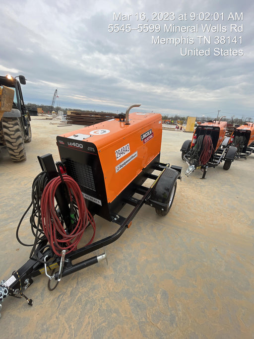 2023 Lincoln Electric LE400 Kubota V1505, Trlr, Cable Rack, Light Kit, ES Decals, T3