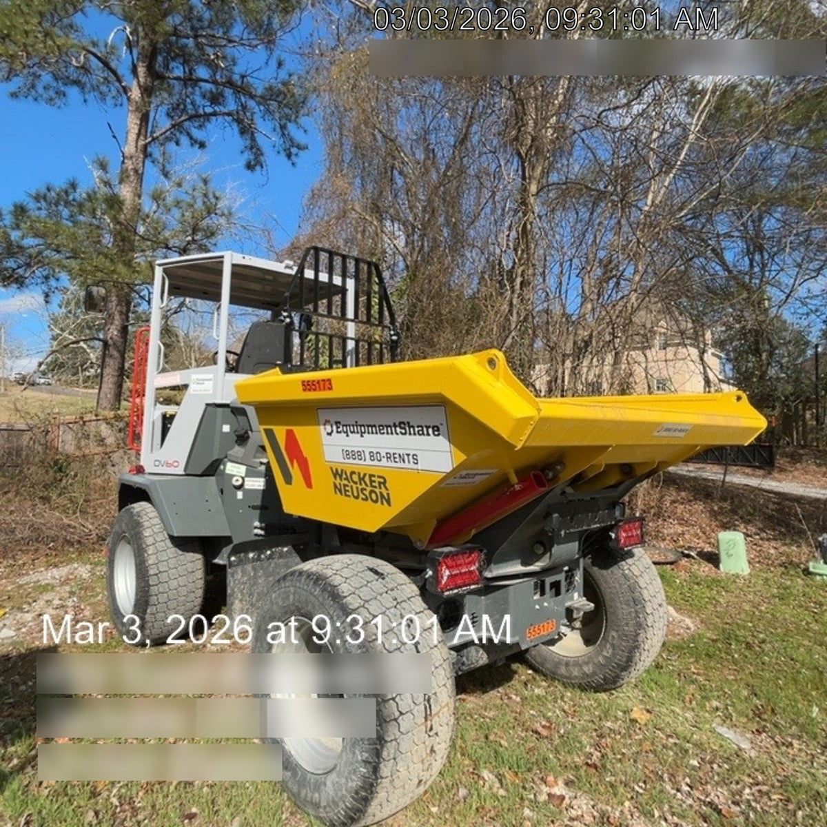 2025 WACKER NEUSON DV603 Canopy Turf Tires