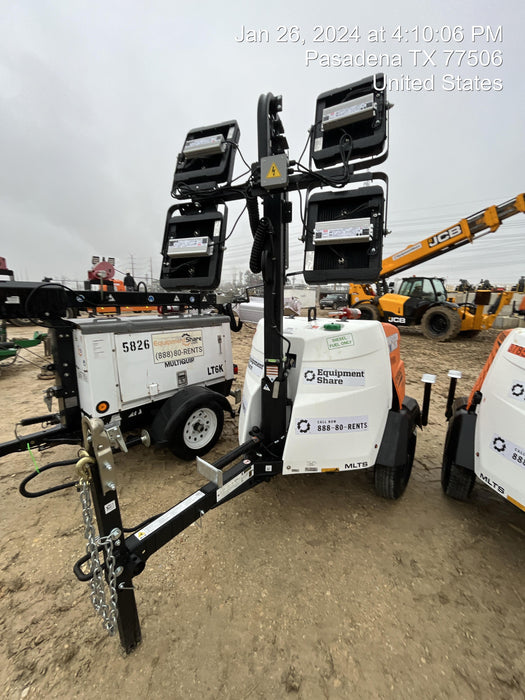 2023 Generac MLT2 Diesel, Flex Switch 120V Input, Powerzone Controller, 
(4) 320W LED Lights, 4kW Generator, 39.9 Gal Fuel Tank, 2" Ball, T3