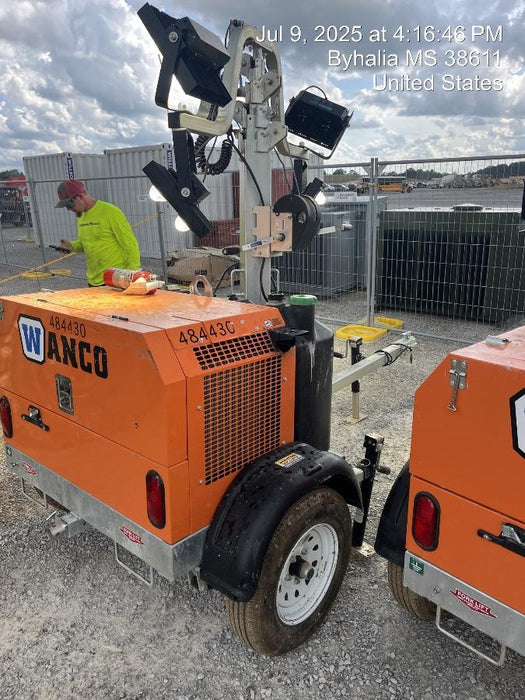 2024 Wanco WLTT-4MM4K Diesel, Mitsubishi L2E, 9.0HP @1800 rpm, Deep Sea Controller, Shore Power Plug, Auto Start, (4) 350W LED Floodlights, 4kW Generator, 60 Gal Fuel Tank, 2" Ball, T3