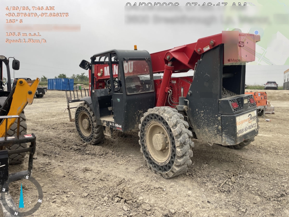 2019 Manitou MTA8044 MTA 8044 - 74 HP T4, Canopy, Worklights/Strobe, Beacon, 66" Carriage, 48" Forks, Solid Tires, Lift Hook, Aux Hydraulics