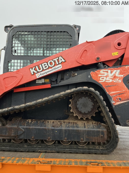 2019 Kubota SVL95-2S Cab/Heat/Air, Standard Tracks, Standard Flow, Hydraulic QC 80" HD Tooth Bucket