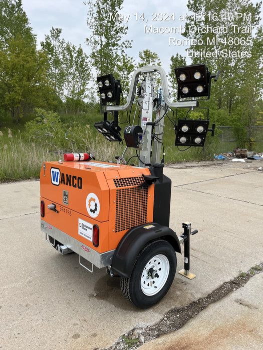 2024 Wanco WLTT-4MM4K Diesel, Deep Sea Controller, Shore Power Plug, Auto Start, (4) 350W LED Floodlights, 4kW Generator, 60 Gal Fuel Tank, 2" Ball, T3