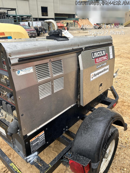 2019 Lincoln Electric Vantage 322 Ready-Pak 3, Two Wheel Trailer, Fender and Light Kit, Cable Rack